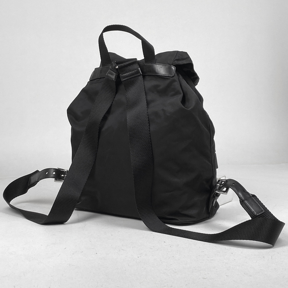 Prada Nylon Plate Daypack Logo Black Rucksack - Picture 1 of 7